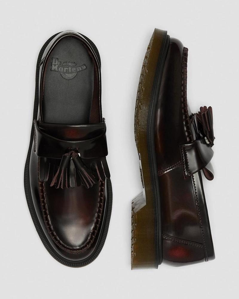 Dr Martens Adrian Arcadia Læder Tassle Loafers Oxford Sko Herre Lyserød Rød | DK 614VRW